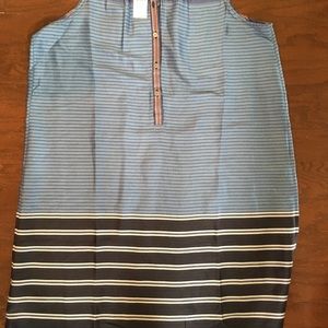 Loft navy and blue spring dress size M NWT